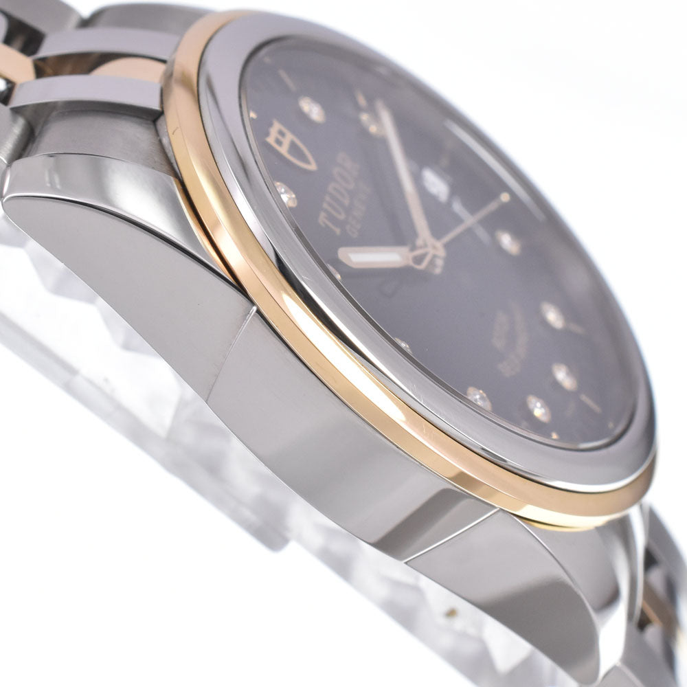 with paper TUDOR Grammar Date 55003-003 10P diamond black Dial Automatic Men's
 Watch P#148664