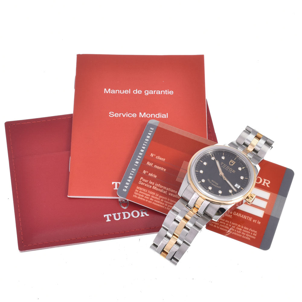 with paper TUDOR Grammar Date 55003-003 10P diamond black Dial Automatic Men's
 Watch P#148664