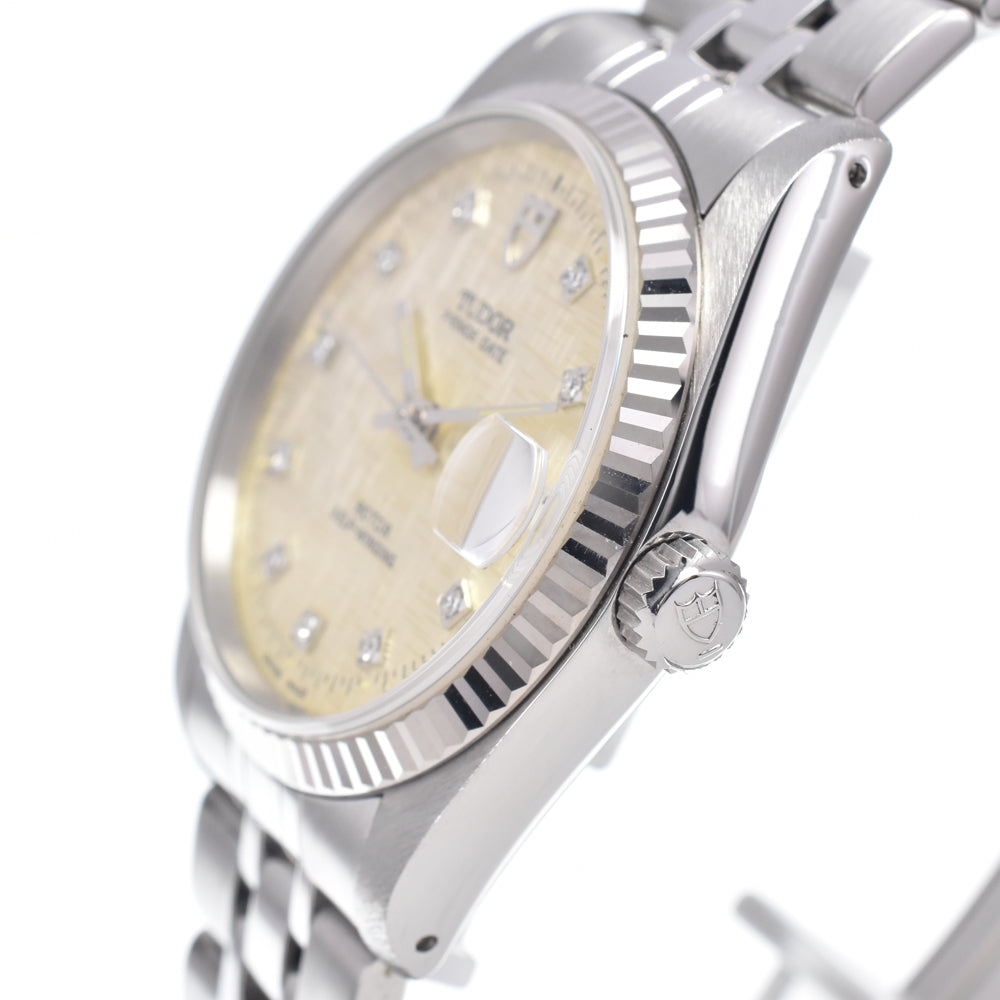 with paper TUDOR Prince Date 74034 WG Bezel 10P Diamonds Silver Dial Automatic Men's
 Watch O#148666
