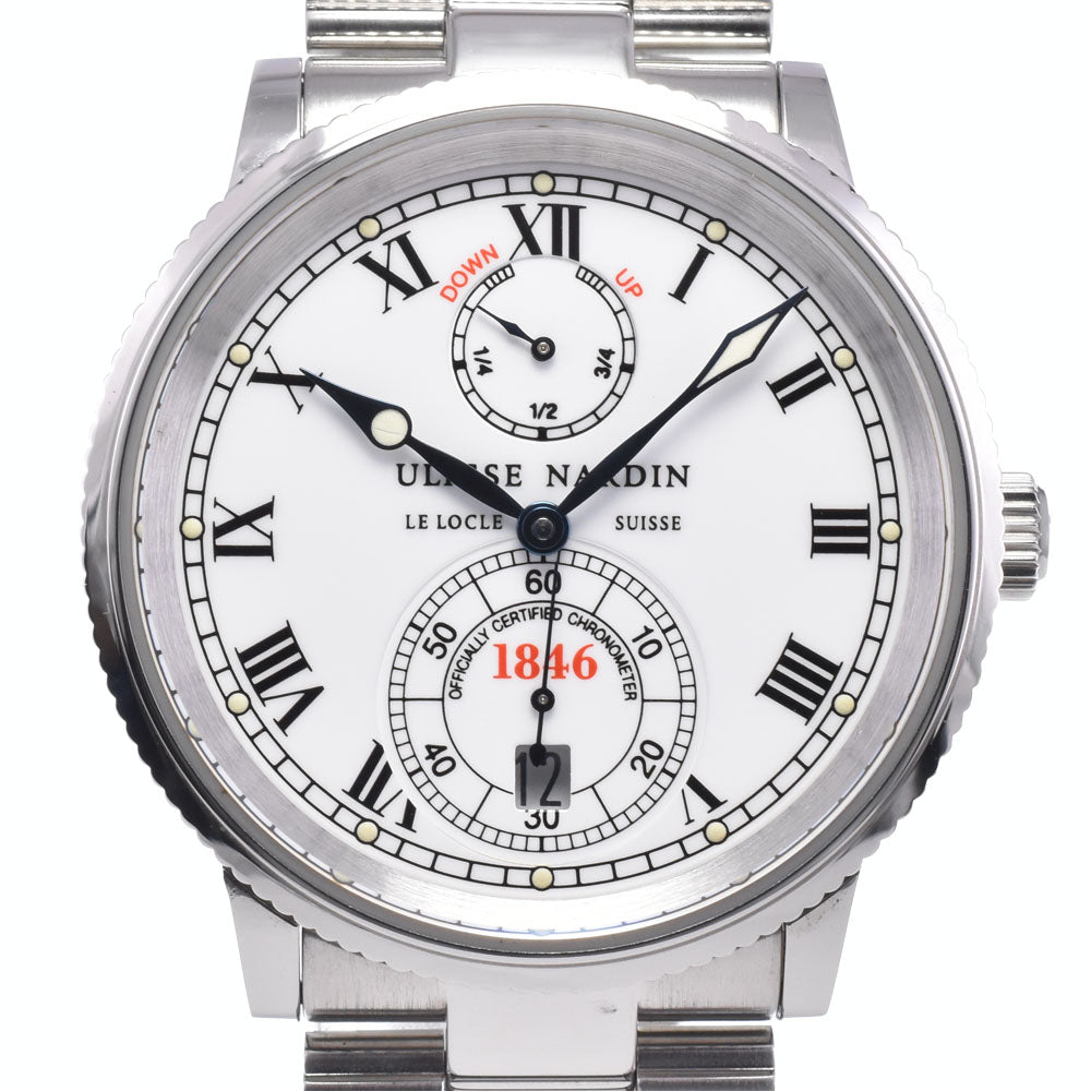 with paper Ulysse Nardin Marine Chronometer 1846 263-22M7/40GR white Dial Automatic Men's
 Watch O#148679