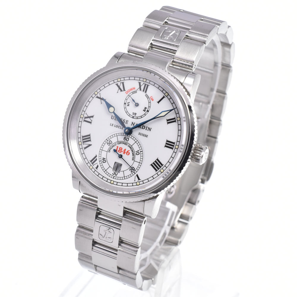 with paper Ulysse Nardin Marine Chronometer 1846 263-22M7/40GR white Dial Automatic Men's
 Watch O#148679