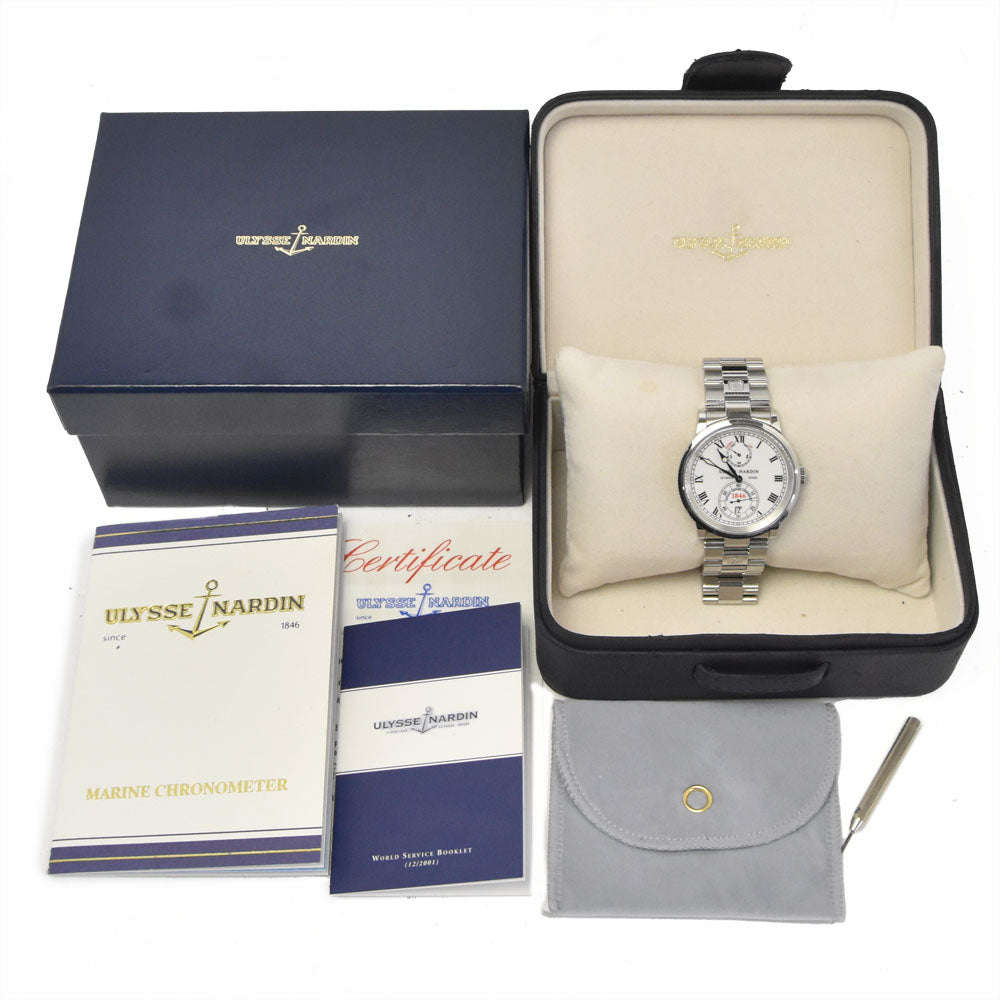 with paper Ulysse Nardin Marine Chronometer 1846 263-22M7/40GR white Dial Automatic Men's
 Watch O#148679
