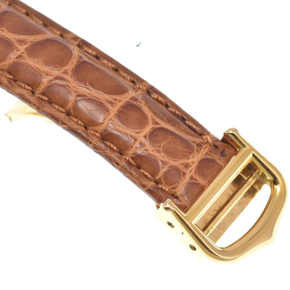 CARTIER Must tank SM W1018587 SV925 (Gold Plated) / Leather blue Dial Quartz Ladies
 Watch N#148682