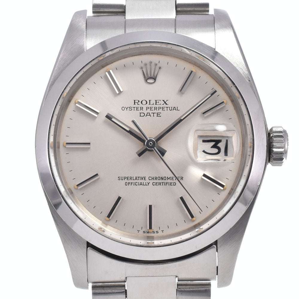 ROLEX Oyster perpetual date 1500 vintage Cal.1570 Silver Dial Automatic Men's
 Watch N#148689