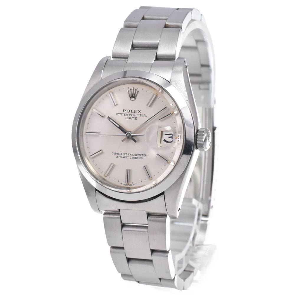 ROLEX Oyster perpetual date 1500 vintage Cal.1570 Silver Dial Automatic Men's
 Watch N#148689