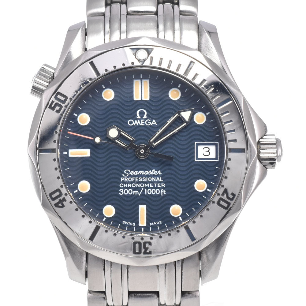 with paper OMEGA Seamaster Professional 300m 25528000 Date blue Dial Automatic Boy's
 Watch P#148692
