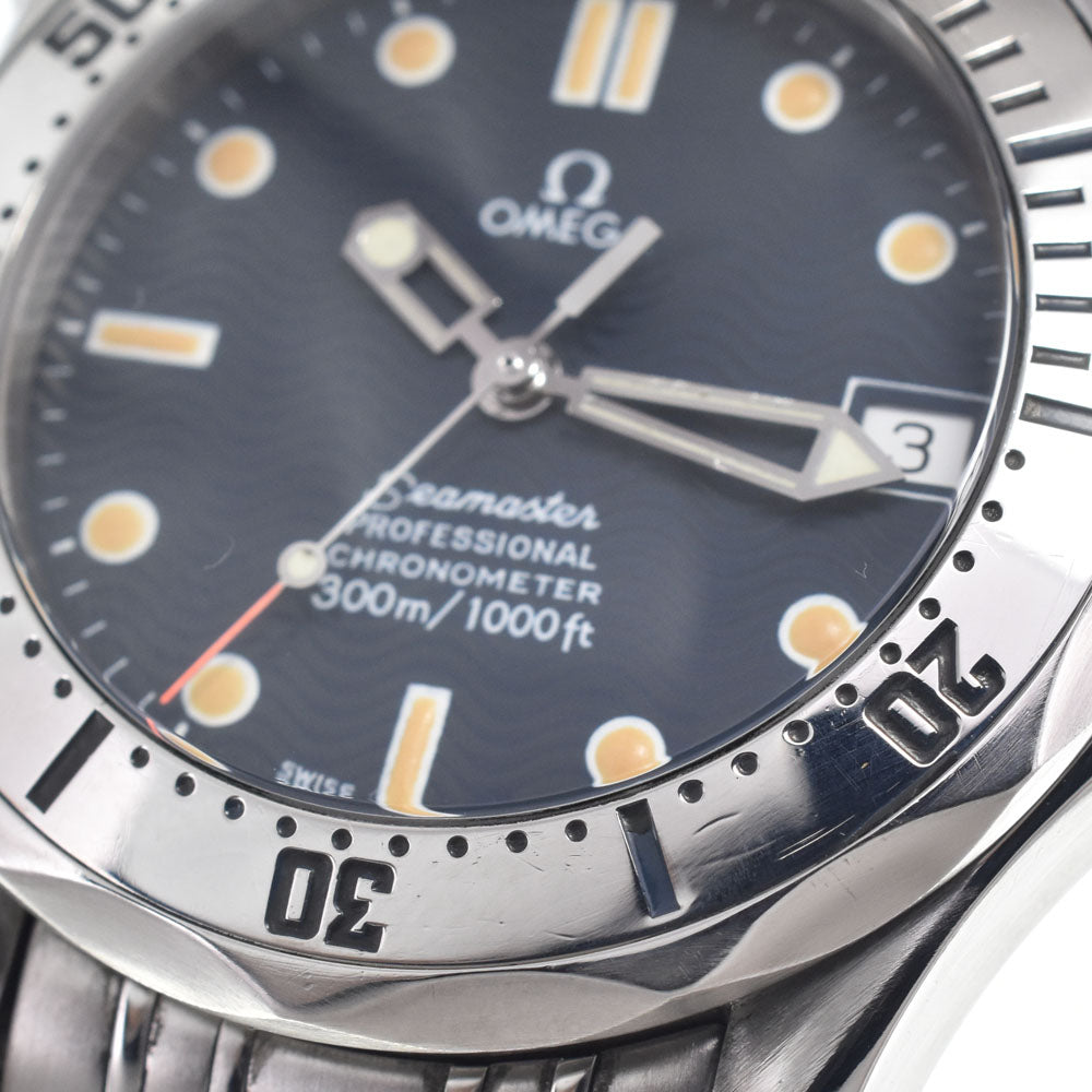 with paper OMEGA Seamaster Professional 300m 25528000 Date blue Dial Automatic Boy's
 Watch P#148692