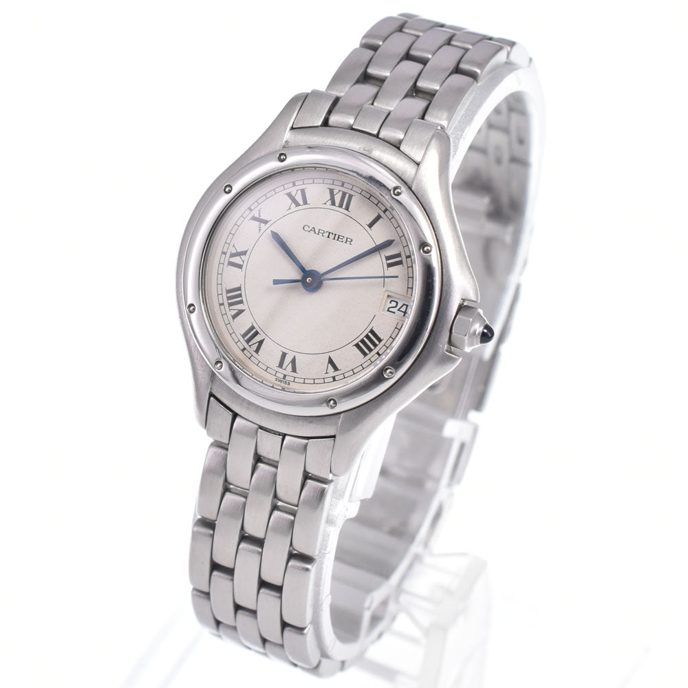 with paper CARTIER PANTHERE Cougar SM W35001F5 Date Silver Dial Quartz Unisex
 Watch N#148699