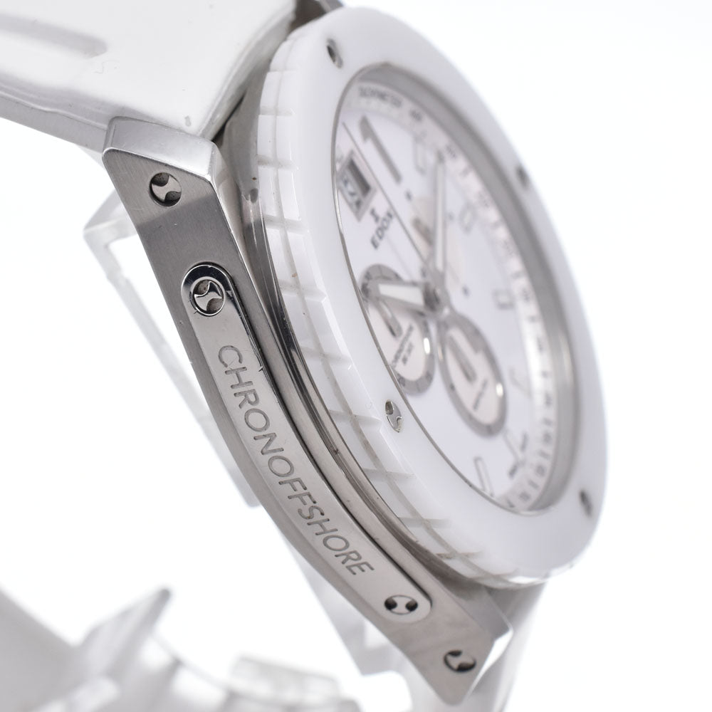 EDOX Class 1 chrono offshore 10020-3B-BN2 Chronograph Big Date white Dial Quartz Men's
 Watch N#148710