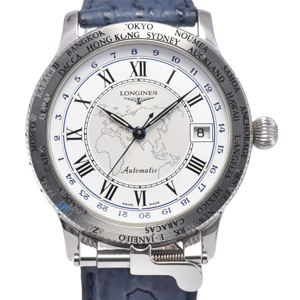 with paper LONGINES Lindbergh Hour Angle L2.610.4 White / Silver Dial Automatic Men's
 Watch M#148711