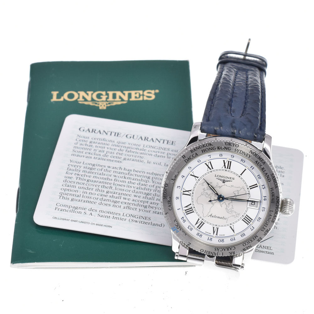 with paper LONGINES Lindbergh Hour Angle L2.610.4 White / Silver Dial Automatic Men's
 Watch M#148711