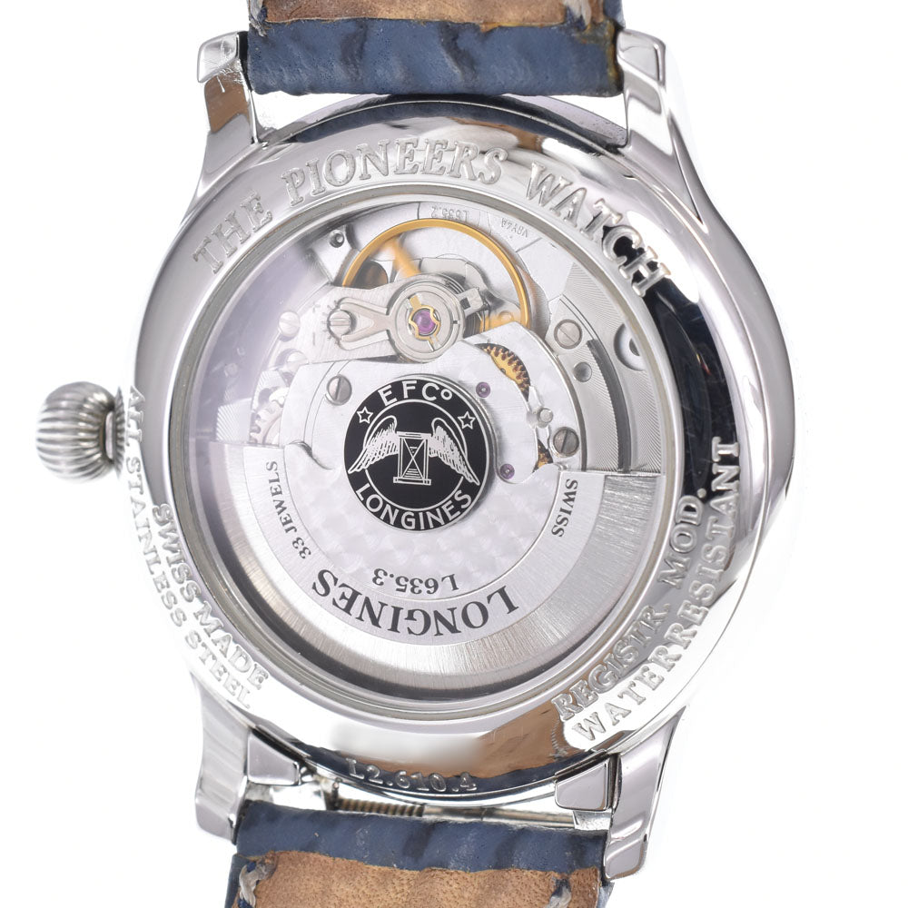 with paper LONGINES Lindbergh Hour Angle L2.610.4 White / Silver Dial Automatic Men's
 Watch M#148711
