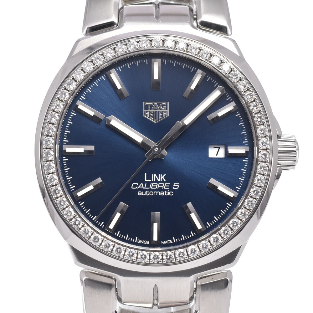 with paper TAG HEUER Link caliber 5 WBC2113.BA0603 Diamond Bezel blue Dial Automatic Men's
 Watch R#148716