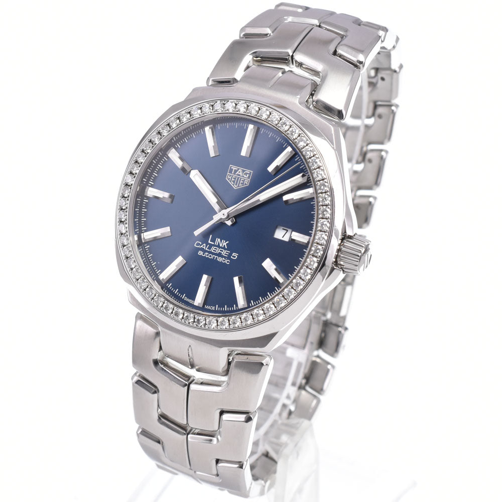 with paper TAG HEUER Link caliber 5 WBC2113.BA0603 Diamond Bezel blue Dial Automatic Men's
 Watch R#148716