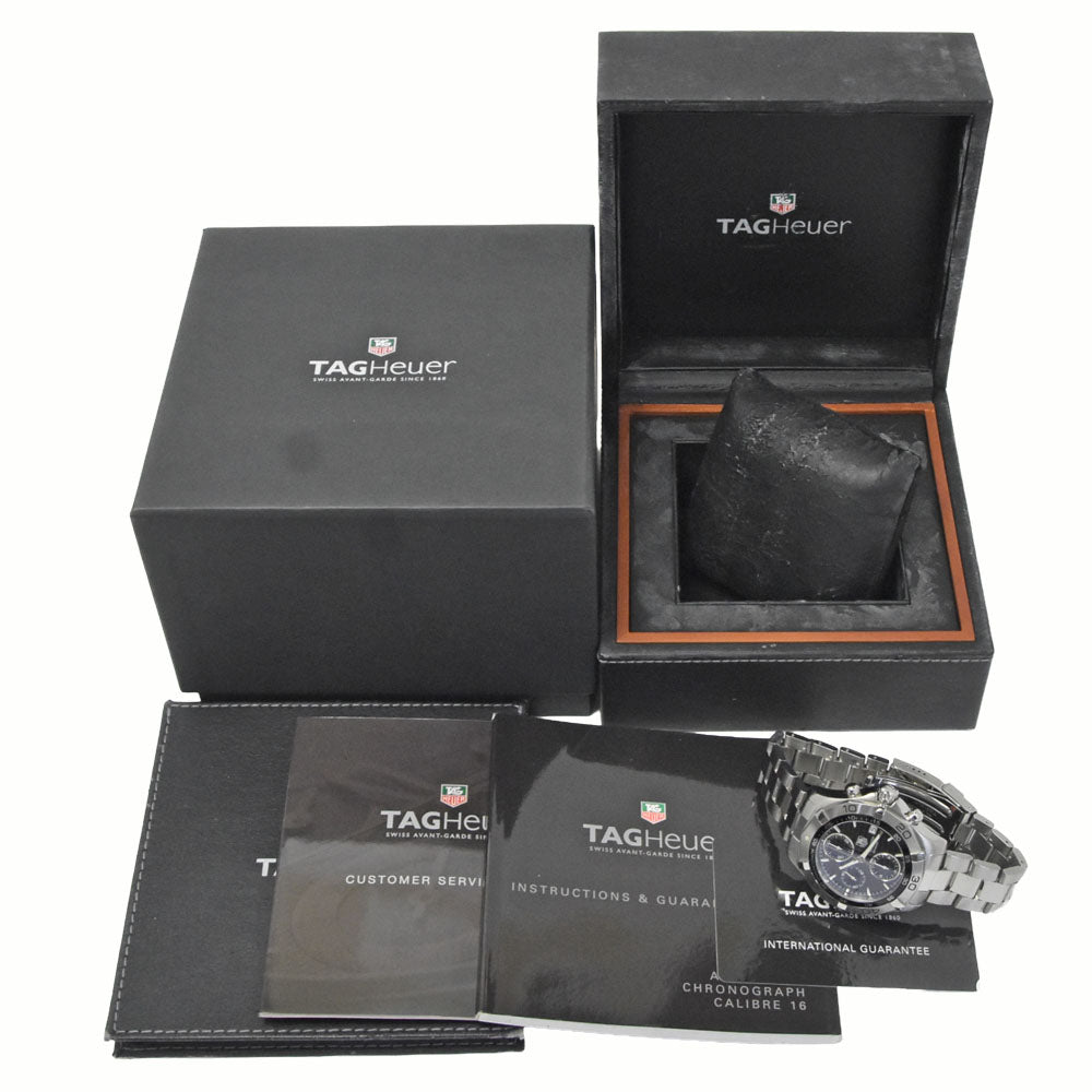 with paper TAG HEUER Aqua racer CAF2110.BA0809 black Dial Automatic Men's
 Watch B#148730