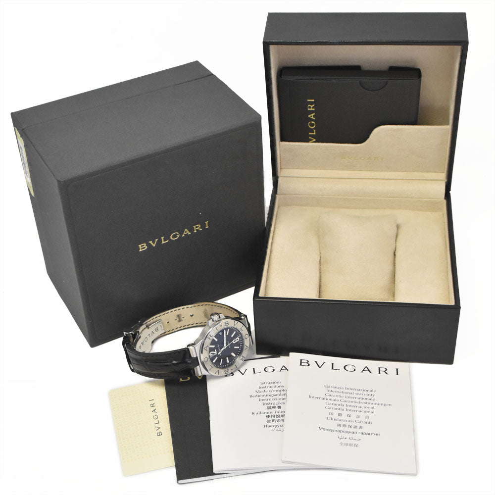 with paper BVLGARI Diagono DG40S Date black Dial Automatic Men's
 Watch N#148736