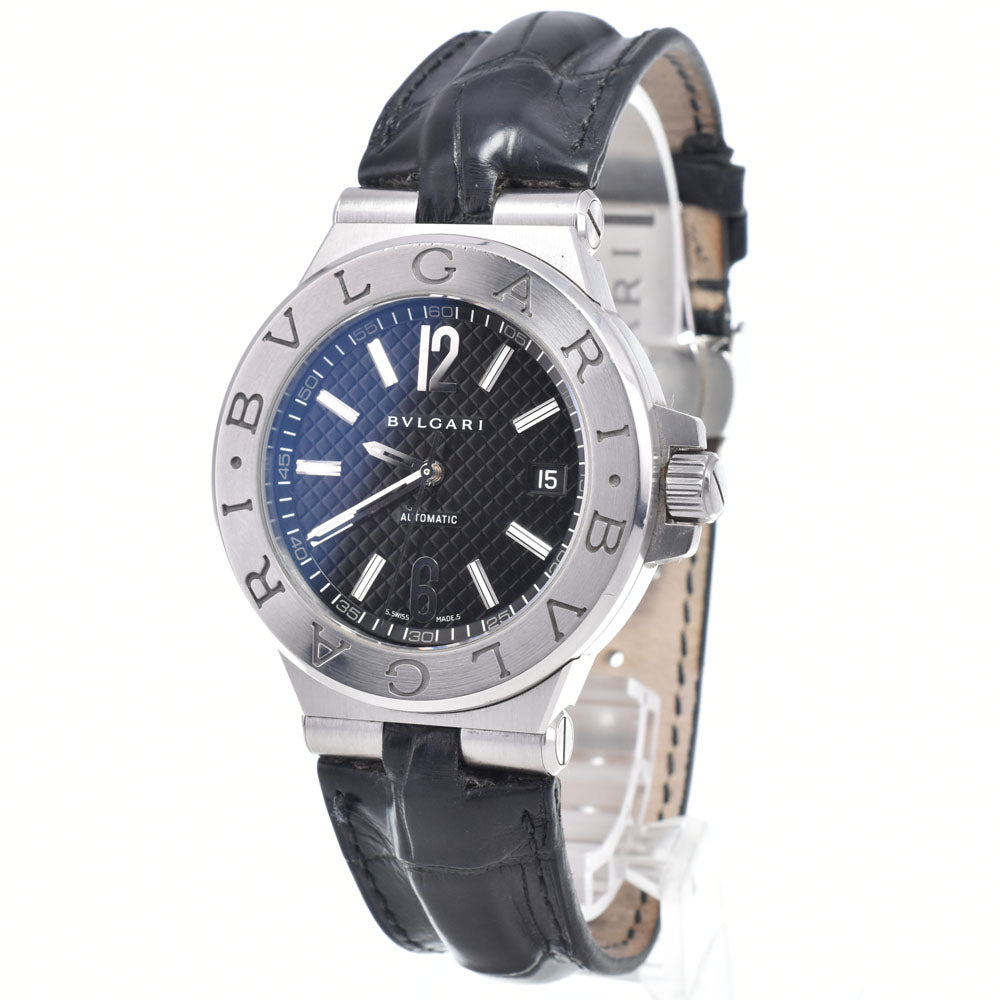 with paper BVLGARI Diagono DG40S Date black Dial Automatic Men's
 Watch N#148736