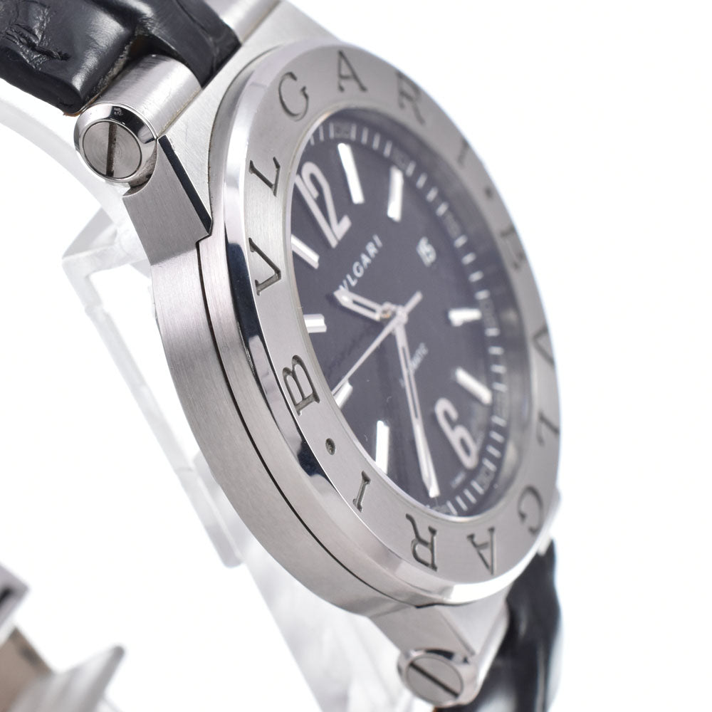 with paper BVLGARI Diagono DG40S Date black Dial Automatic Men's
 Watch N#148736