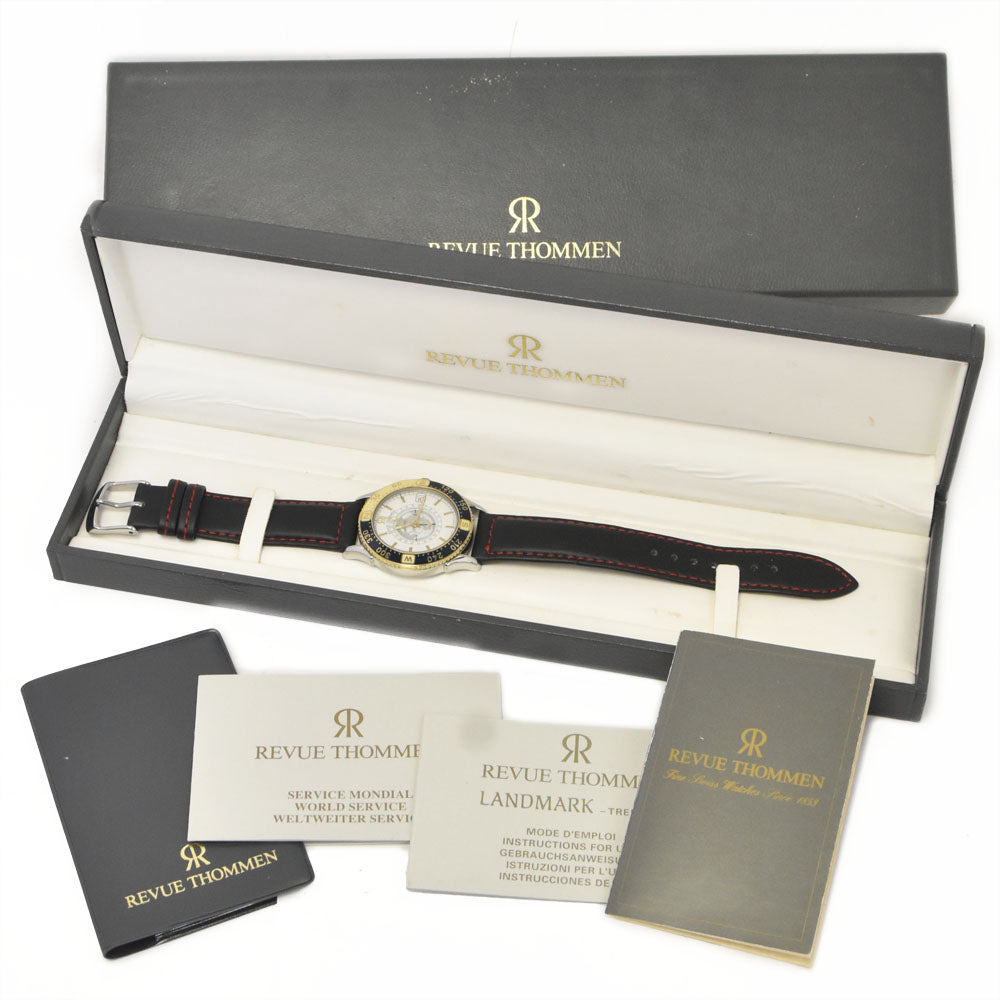 with paper REVUE THOMMEN Landmark trekking 5817001 Bi-directional Bezel Manaslu Summit Commemorative Model white Dial Quartz Men's
 Watch N#148747