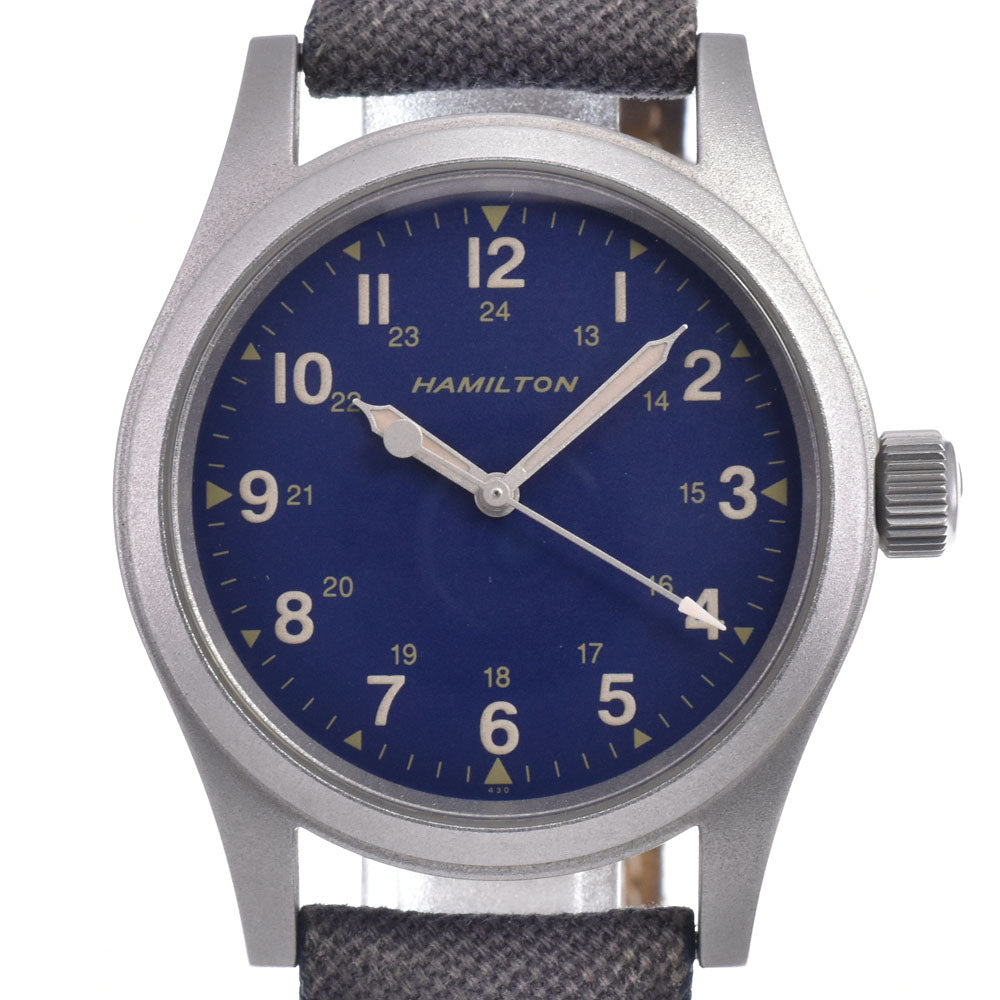 HAMILTON Khaki field H694190 blue Dial Hand Winding Men's
 Watch N#148749
