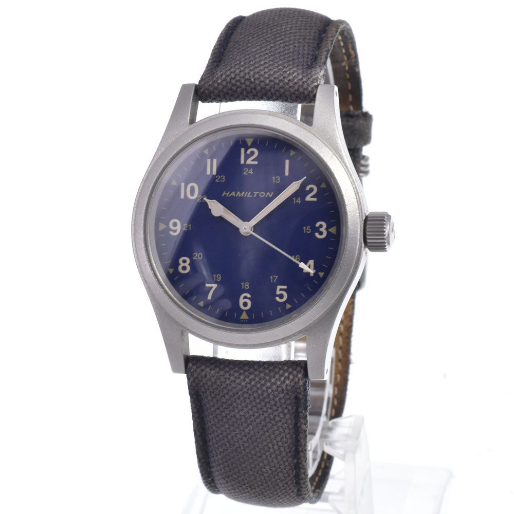 HAMILTON Khaki field H694190 blue Dial Hand Winding Men's
 Watch N#148749