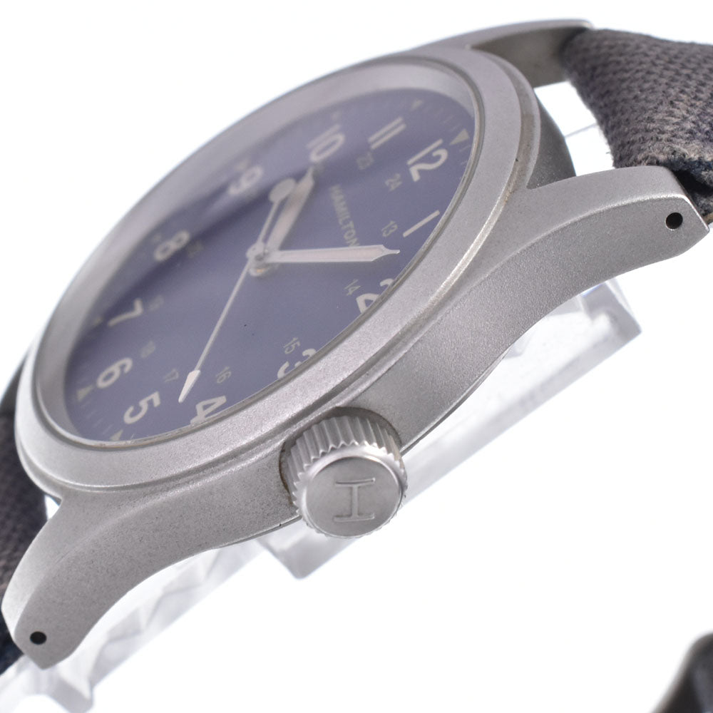 HAMILTON Khaki field H694190 blue Dial Hand Winding Men's
 Watch N#148749