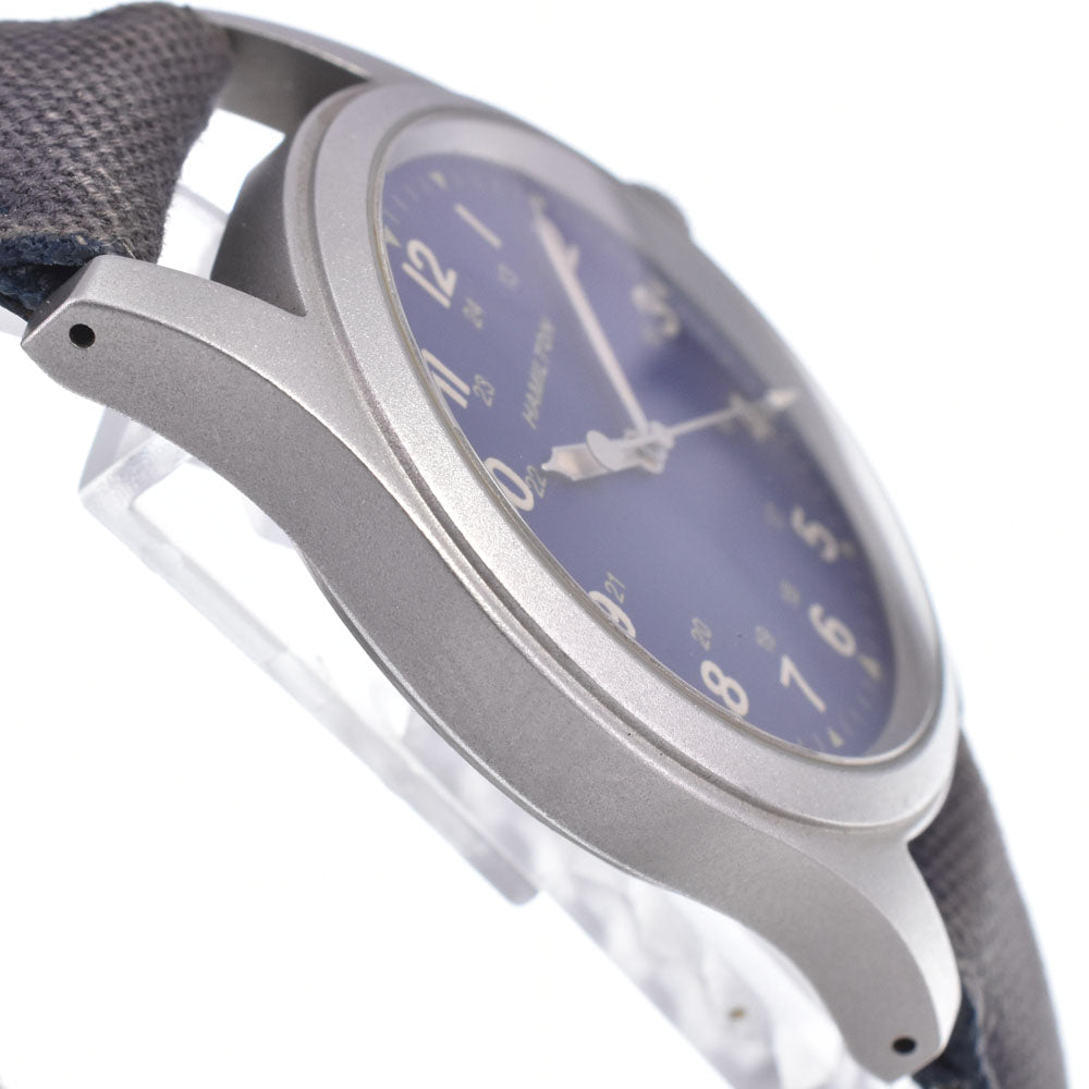 HAMILTON Khaki field H694190 blue Dial Hand Winding Men's
 Watch N#148749