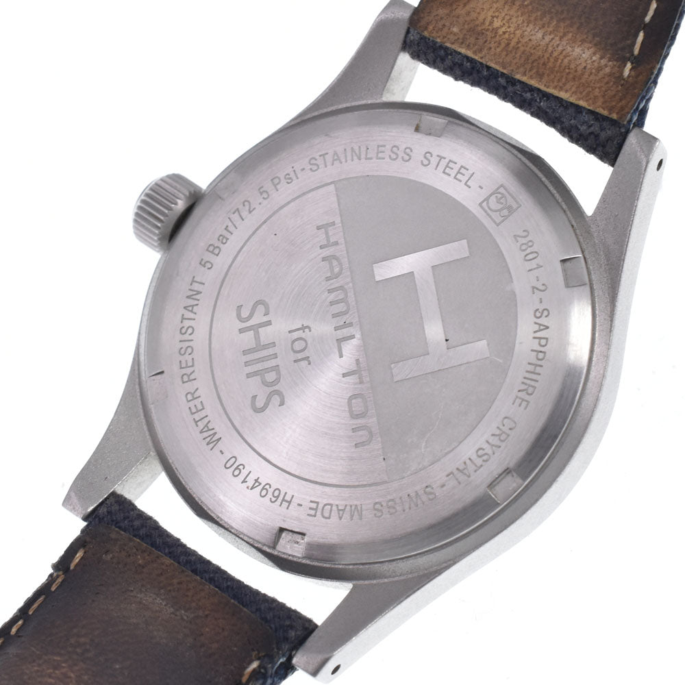 HAMILTON Khaki field H694190 blue Dial Hand Winding Men's
 Watch N#148749