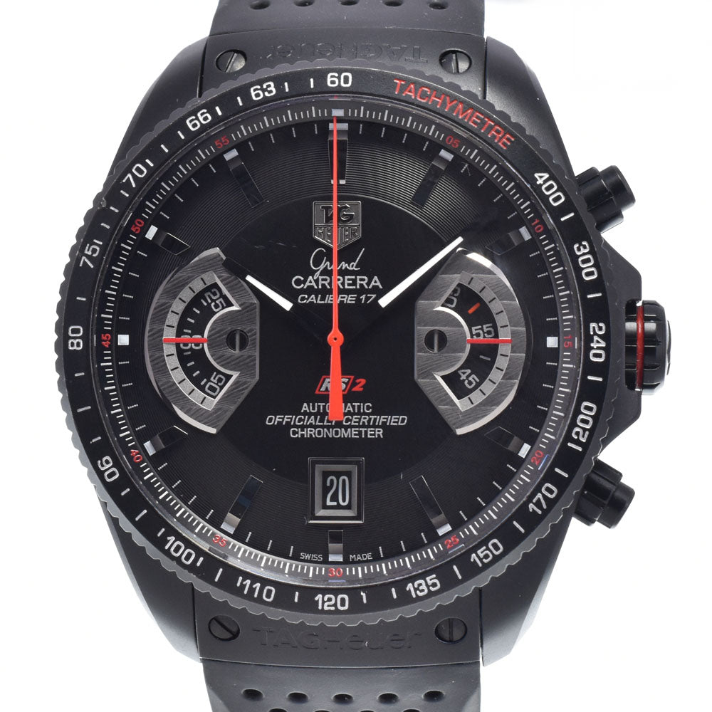 TAG HEUER Grand Carrera CAV518B Caliber 17RS black Dial Automatic Men's
 Watch N#148752