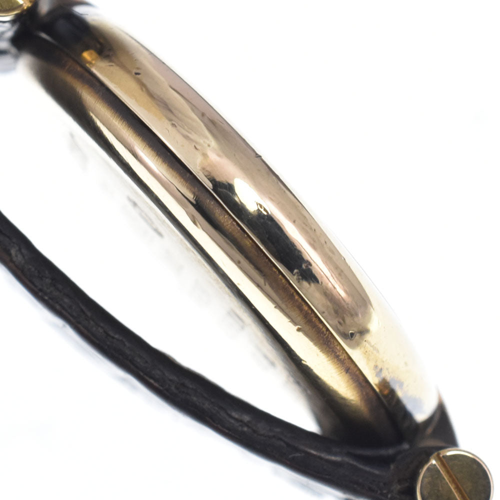 CARTIER Must Vendome SV925 (Gold Plated) / Leather black Dial Quartz Ladies
 Watch N#148755