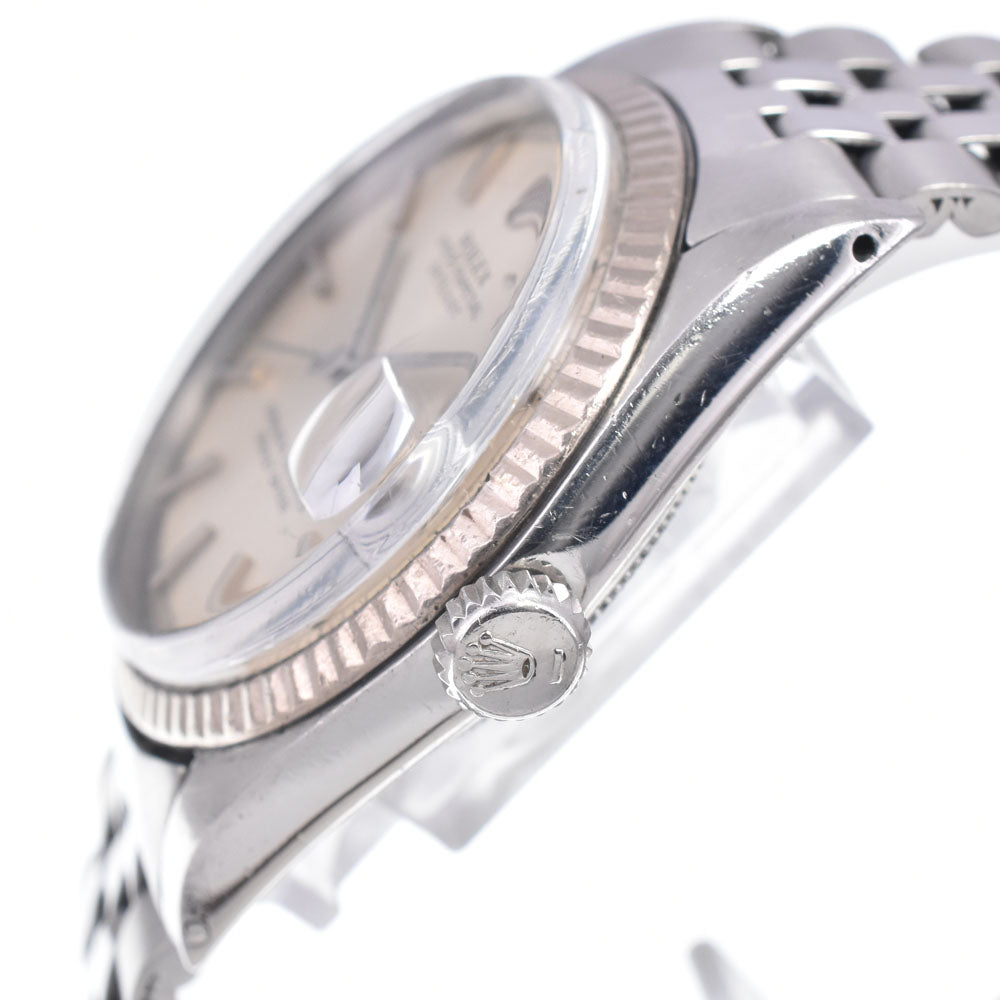 ROLEX DATEJUST 1601 vintage Cal.1570 Snow White WG Bezel Silver Dial Automatic Men's
 Watch B#148759
