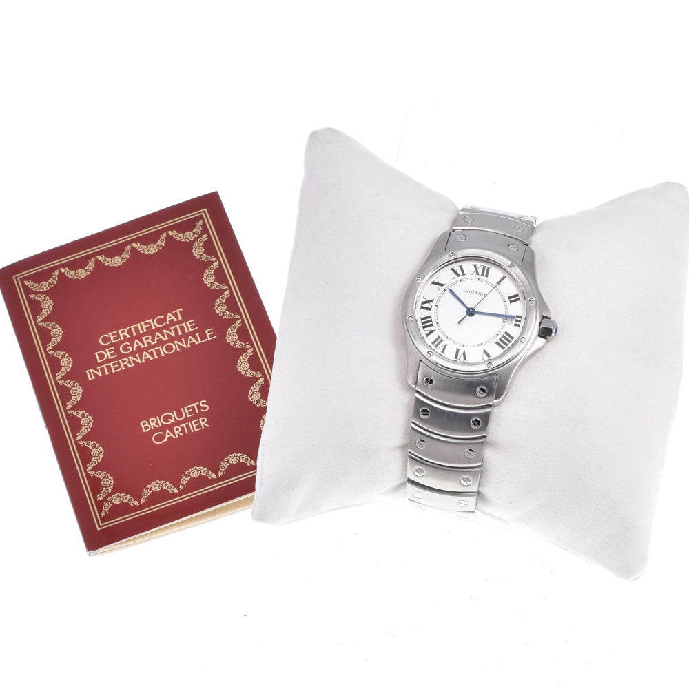 with paper CARTIER Santos Rondo W20027K1 Date Silver Dial Quartz Unisex
 Watch R#148763