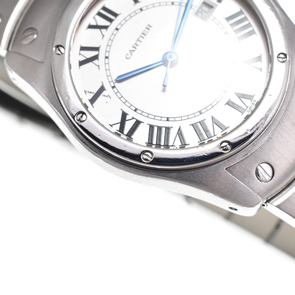 with paper CARTIER Santos Rondo W20027K1 Date Silver Dial Quartz Unisex
 Watch R#148763