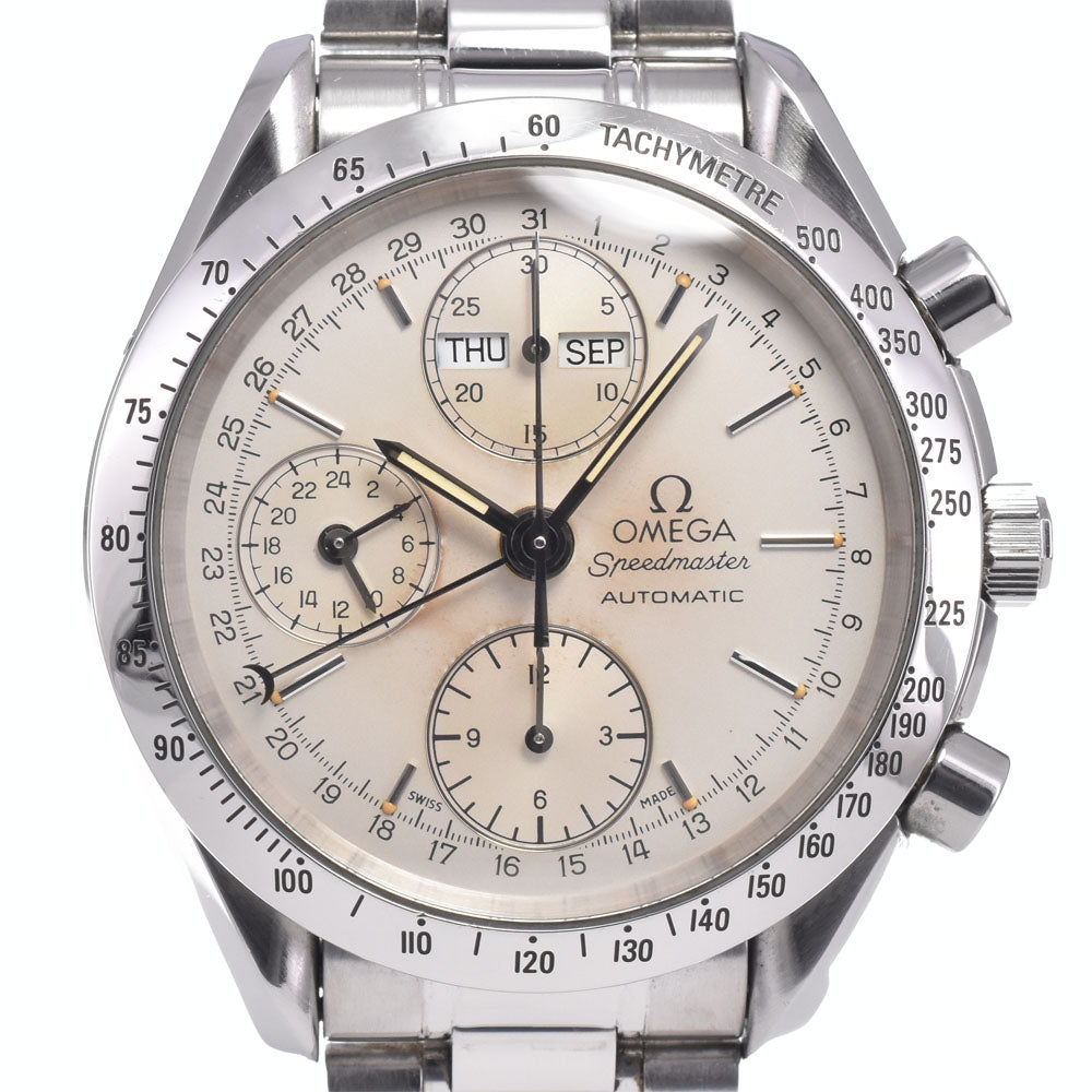 with paper OMEGA Speedmaster 3521.30 Triple calendar Silver Dial Automatic Men's
 Watch O#148765
