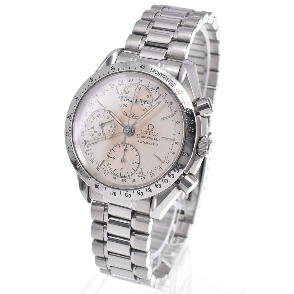with paper OMEGA Speedmaster 3521.30 Triple calendar Silver Dial Automatic Men's
 Watch O#148765