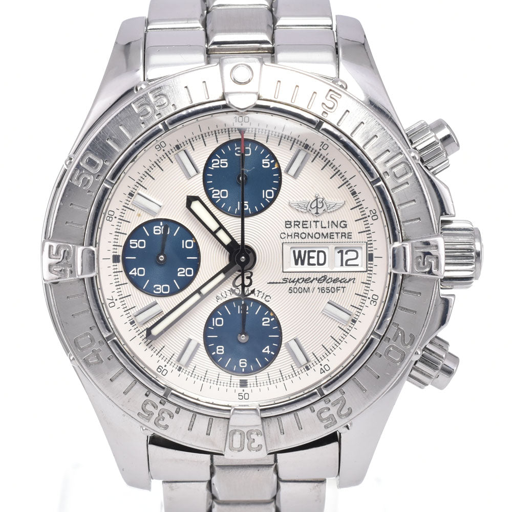 BREITLING Superocean 500M A13340 Chronograph Silver / Blue Dial Automatic Men's
 Watch R#148768