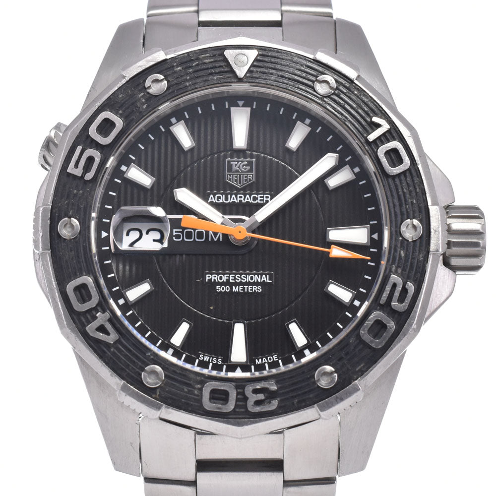 TAG HEUER Aqua racer WAJ1110.BA0870 Date black Dial Quartz Men's
 Watch N#148773