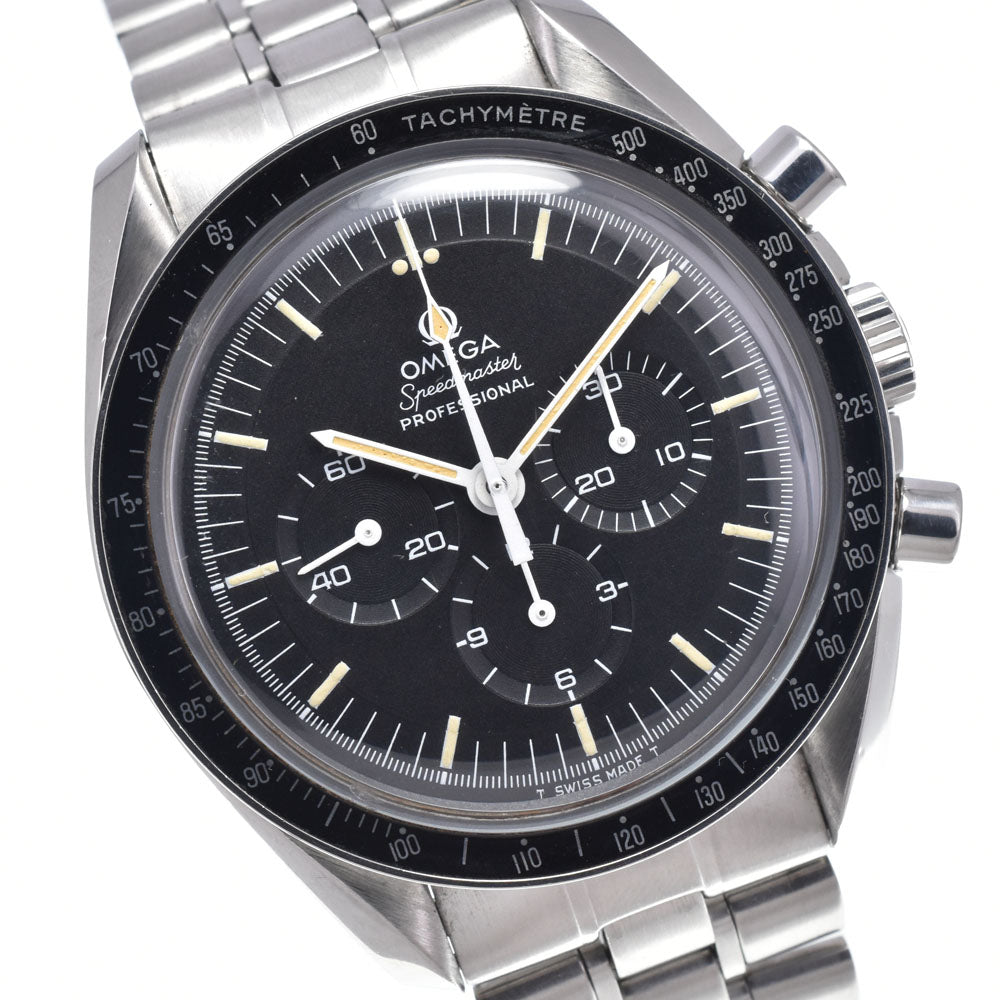 OMEGA Speedmaster Professional 145022-69ST LongR Apollo 11 Cal.861 Step Dial black Dial Hand Winding Men's
 Watch O#148783