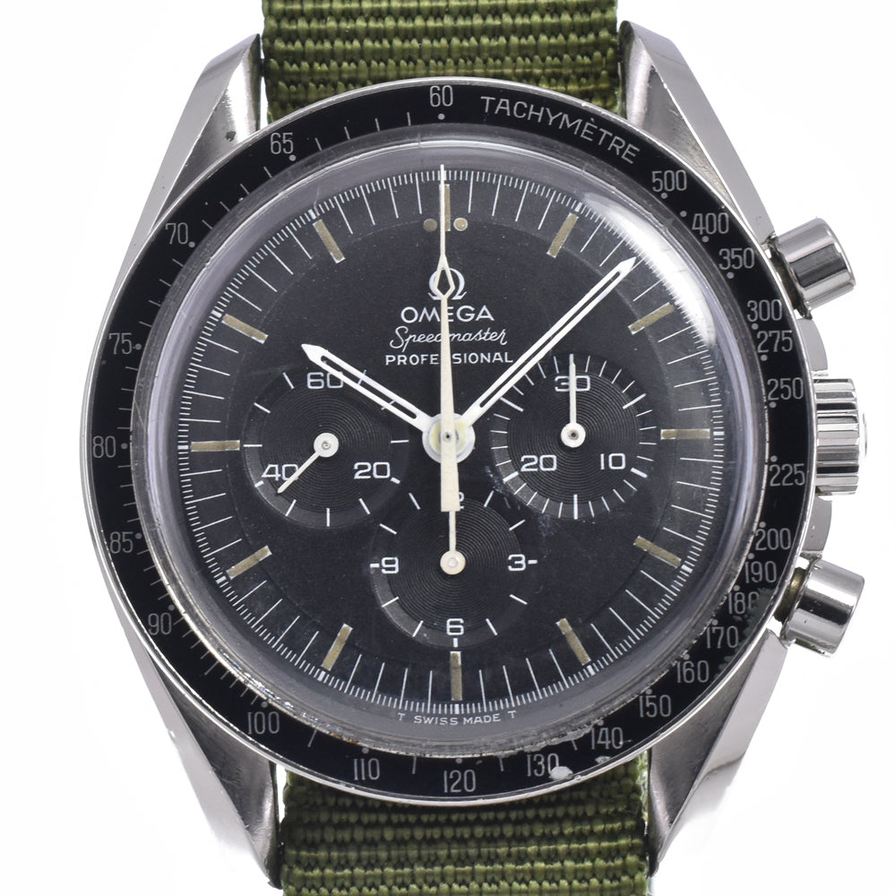 OMEGA Speedmaster Professional 5th 145.022-69ST vintage Longr Cal.861 Step Dial Omega Print Seahorse Dot Over black Dial Hand Winding Men's
 Watch Q#148787