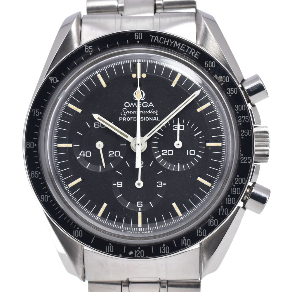 OMEGA Speedmaster Professional 5th Generation 145022-69ST vintage Step Dial Long Straight Writing black Dial Hand Winding Men's
 Watch O#148802