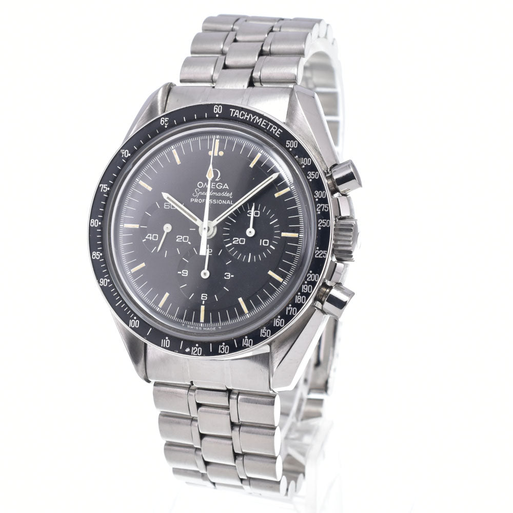 OMEGA Speedmaster Professional 5th Generation 145022-69ST vintage Step Dial Long Straight Writing black Dial Hand Winding Men's
 Watch O#148802