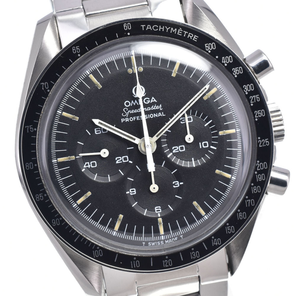 OMEGA Speedmaster Professional 145.022-69ST vintage (Longr) 5th Cal.861 Caterpillar Bracelet Step Dial Sea Dragon black Dial Hand Winding Men's
 Watch Q#148810