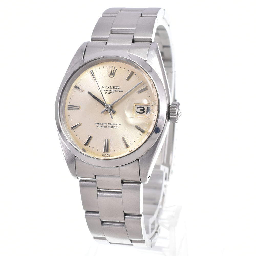 ROLEX Oyster perpetual date 1500 vintage Cal.1560 Silver Dial Automatic Men's
 Watch Q#148814