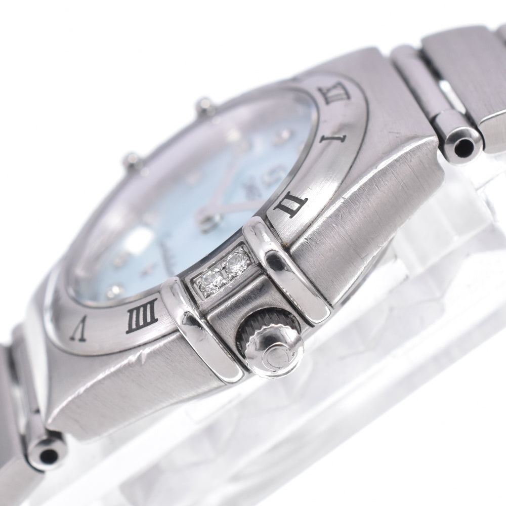 with paper OMEGA Constellation Mini 1567.86 diamond Light blue shell Dial Quartz Ladies
 Watch B#148818