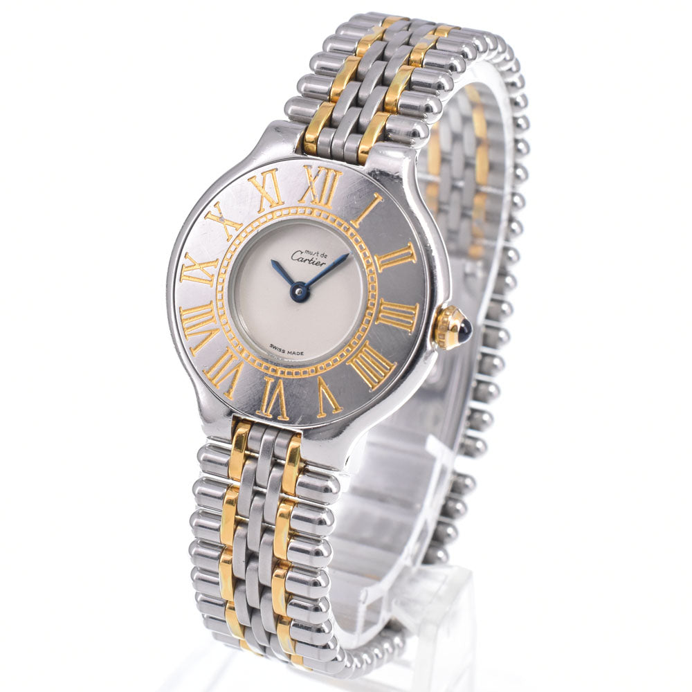 with paper CARTIER Must21 SM 84090171 Ivory Dial Quartz Ladies
 Watch N#148825