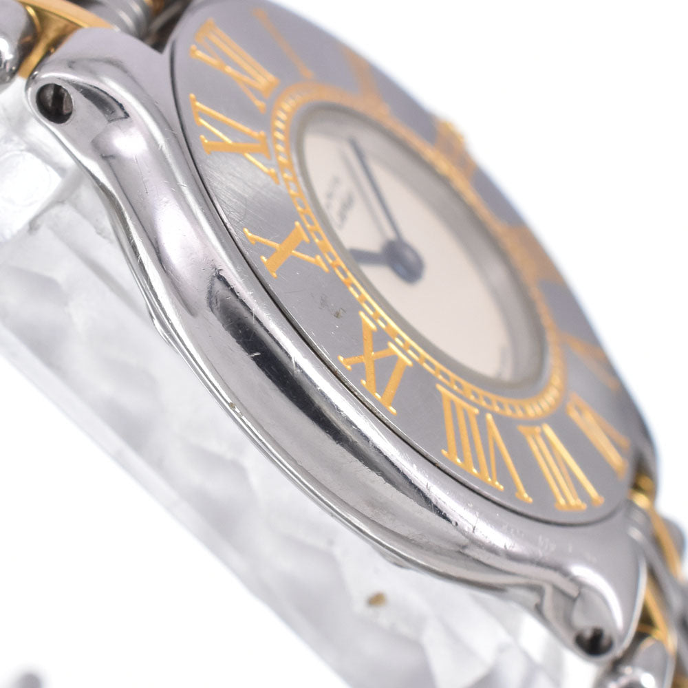 CARTIER Must21 W10051F4 Stainless Steel/Gold Plated Ivory Dial Quartz Ladies
 Watch N#148826