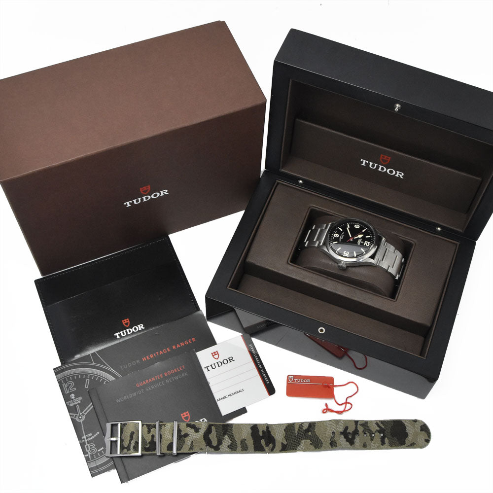 with paper TUDOR Heritage ranger 79910 black Dial Automatic Men's
 Watch P#148828