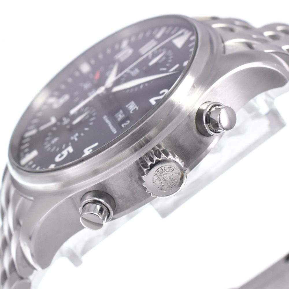 with paper IWC SCHAFFHAUSEN Pilot watch IW377710 Chronograph black Dial Automatic Men's
 Watch O#148834