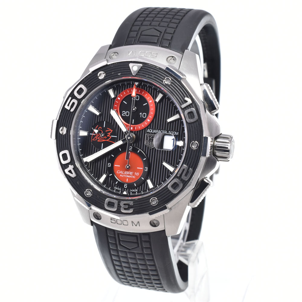 with paper TAG HEUER Aqua racer CAJ2113.FT6023 Collaboration with Kei Nishikori black Dial Automatic Men's
 Watch Q#148835