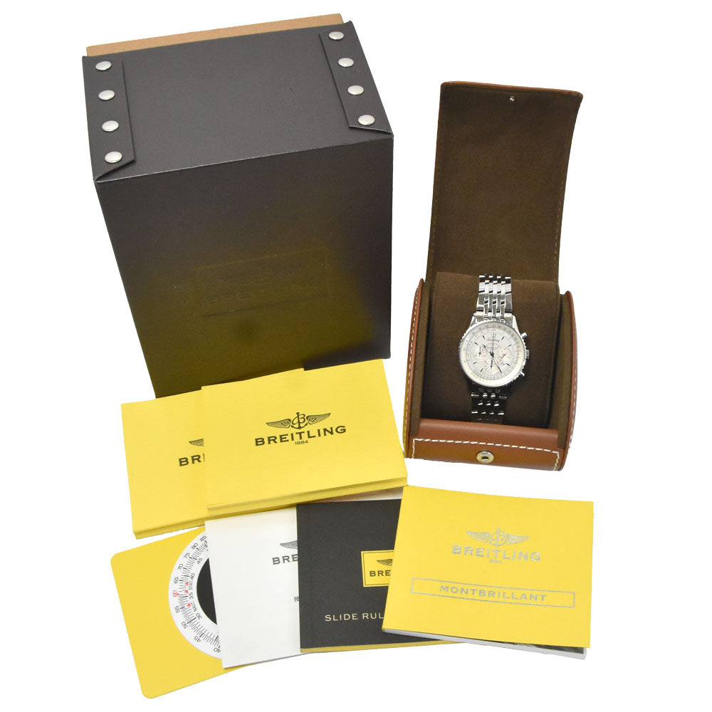 BREITLING Navitimer Montbrillant A41370 Chronograph Date Silver Dial Automatic Men's
 Watch Q#148838